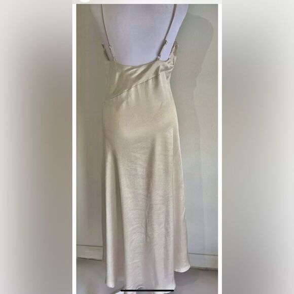 By together Maxi slip dress Anthropologie Y2K classic fairy Formal Beige Women L - Picture 2 of 6